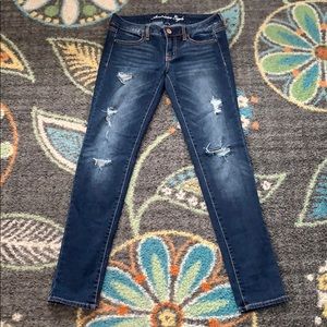 American Eagle Distressed Stretch Jegging Jeans 4